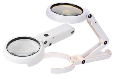 lupa 3.5x plegable con luz led para lectura y manualidades