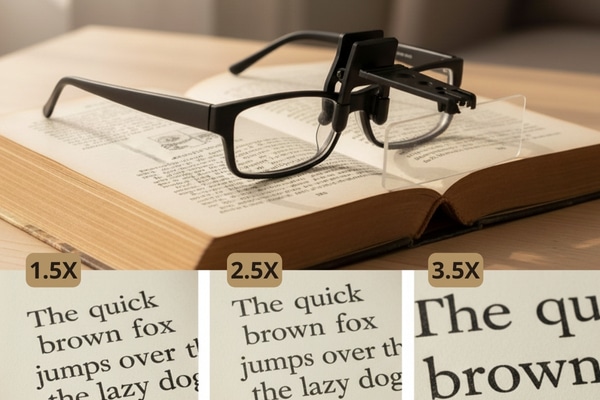 la lupa con pinza con tres diferentes aumentos ideal para personas que necesitan un aumento para leer